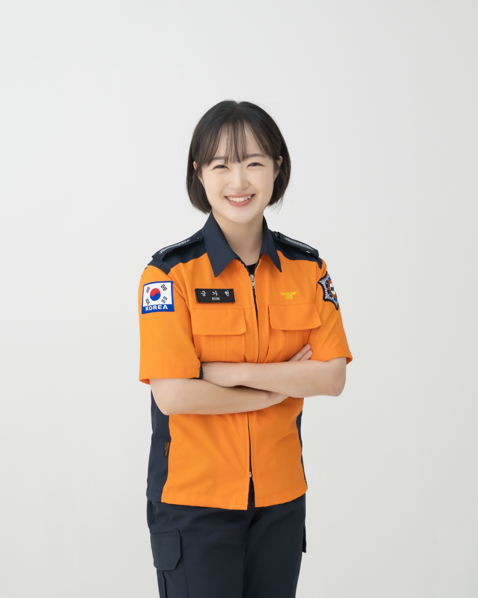 소방 제복을 입은 금가현 대표